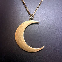 New Big Crescent Moon Bronze Pendant Necklace Choker Mystic Gothic Jewelry Wiccan Witchy Goddess Women Party Gift 2024 - buy cheap