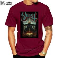 Camiseta blanca de algodón con cuello redondo, camiseta de Rockoff Trade, camiseta grande negra de Ghost oficial Bc 2024 - compra barato
