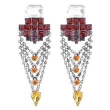 New Arrvial 2Colors Rhinestone Dangle Earings For Women Fashion Jewelry Bohemian Trendy Collection Earrings Accessories Hot Sale 2024 - buy cheap