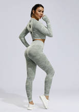 2 Pcs Sports Suits Set Women Yoga Sets Gym Fitness Athletic Pants Camouflage Leggings Sportswear Leggings Seamless Sports Shirts 2024 - buy cheap