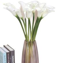 10 шт., искусственные лилии-цветы, 60 см/23,6 дюйма 2024 - купить недорого