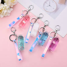 Macarons Drift Bottle Surf Pig Acrylic Women Men Keychain Move Liquid Oil Keyring Backpack Key Chain Couples Girlfriend Gift 2024 - buy cheap