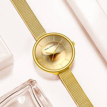 MINI FOCUS-Reloj de malla de acero inoxidable para Mujer, accesorio de oro resistente al agua, relojes informales de moda, mejores marcas, regalos para Mujer 2024 - compra barato