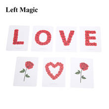 Rose Love The Card  Magic Tricks For Lover Accessories Comedy Card Magic Close-Up Stage Mind Magic Toys Classic Mentalism 2024 - buy cheap