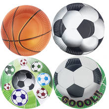 10pcs/lot basketball Football Party Paper Plate Disposable Paperboard Cute Plate Birthday Dish Supplies Kids Favors 2024 - buy cheap