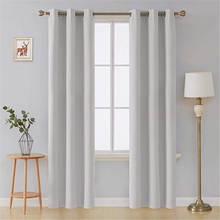 White Thermal Insulated Blackout Curtains for Living Room bedroom Gray Thick Window Curtain Treatment 2024 - buy cheap