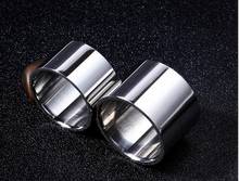 Anillo de acero de titanio con espejo superancho, anillo de acero de tungsteno, boutique 2024 - compra barato