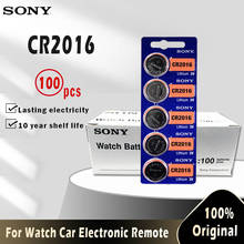 100pcs SONY CR2016 Button Batteries 3V CR 2016 LM2016 BR2016 DL2016 Cell Coin Lithium Battery For Watch Electronic Toy Remote 2024 - buy cheap
