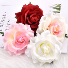30PCS Artificial Silk Flower Heads For Wedding Decoration White Rose DIY Wreath Gift Box Scrapbooking Craft Fake Flowers Head 2024 - купить недорого