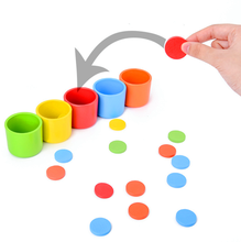 Монтессори деревянный цвет круговая тарелка Сортировка укладки чашки набор игрушек Монтессори Радуга соответствующие игры образовательные игрушки для малышей 2024 - купить недорого