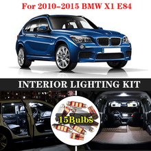 ZXCXZ 15 Uds Canbus LED lámpara bombillas del coche Kit de paquete de interiores para 2010-2015 BMW X1 E84 mapa cúpula puerta luz en el maletero 2024 - compra barato