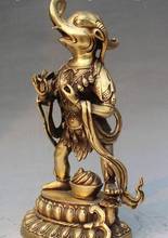 Estatua de Buda del Dios de la riqueza, estatua de 11 ", budismo tibetano, elefante Ganapati Mammon 2024 - compra barato