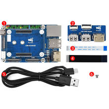 Базовая плата CM4 IO для компьютерного модуля Raspberry Pi 4, в комплект входит Плата расширения IO и адаптер USB HDMI 2024 - купить недорого