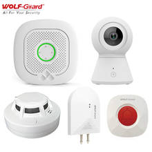 Wolf-Guard-sistema de seguridad inteligente con Wifi para el hogar, conjunto de alarma fuerte, sirena inalámbrica de 433MHz, Detector de intrusión de humo/agua por aplicación Smart Life/Tuya 2024 - compra barato