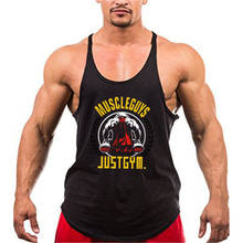 Muscleguys Brand Just Gym Fitness Clothing Bodybuilding Stringer Tank Top Men Singlet Cotton Sleeveless shirt Workout Undershirt 2024 - buy cheap