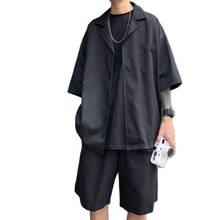 Conjuntos de moda para hombre, chándales de uniforme para hombre, Chaqueta de traje pequeña holgada de verano, traje pequeño Yuppie TYJTJY 2021 2024 - compra barato