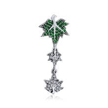 Fits for Pandora Charms Bracelets Sparkling Leaves Beads 100% 925 Sterling-Silver-Jewelry Free Shipping 2024 - buy cheap