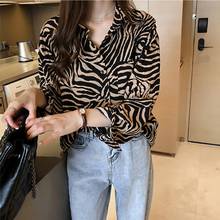 Women Blouses Spring Long Sleeve Leopard Casual Loose Tops Female Office Lady Elegant Shirt Blouse Casual Tops Plus Size 2024 - buy cheap