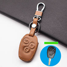 Carrying Soft Leather Car Key Chain Key Cover for Renault Koleos Clio Scenic Megane / Opel Vivaro Movano Car Shield 3 Button 2024 - buy cheap