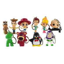 Figuras de Toy Story 4 de 4,5-6cm, Woody, Buzz Lightyear, Jessie, Rex, dinosaurio, Bullseye, caballo, oso, Mini llaveros, modelos de juguetes, 10 unids/lote 2024 - compra barato