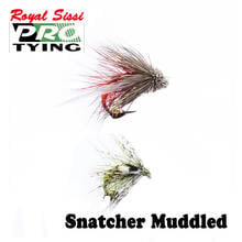 Royal Sissi 2 optional styles fly fishing snatcher flies 6pcs/box 14#olive hares or12#fiery brown muddled surface artificial fly 2024 - buy cheap