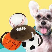 Pet Dog Toy Plush Sport Ball Throw Play Funny Pets Toys Squeaky Puppy Dogs With Rope Chew Toys Durable 2024 - buy cheap