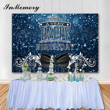 Inmemory photophone vinil banner feliz aniversário fundo fotográfico preto arco prata tiara chá de fraldas foto pano de fundo 7x5ft 2024 - compre barato