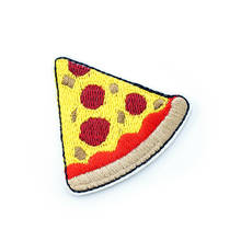 1 шт. пицца (Размер: 5,1x5,1 см), тканевые значки «сделай сам», вышитая аппликация, швейная нашивка, наклейки для одежды, аксессуары для одежды 2024 - купить недорого