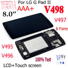 WEIDA LCD Replacement 8" For LG G Pad II 8.0 WIFI V498 LCD Display Touch Screen Assembly Frame G Pad 2 V498 2024 - buy cheap