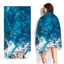 New printed Quicky-dry Microfiber Bath Towels sand free Portable  Beach Towel Travel Summer Mat Sport Towels 2024 - buy cheap