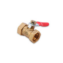 Brass ball valve 1/4'' 3/8'' 1/2'' Female Thread Ball Valve Brass Connector Joint Copper Pipe Fitting Coupler Adapter 2024 - buy cheap