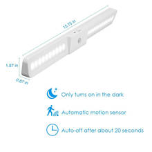 Luz LED con Sensor de movimiento para armario, cinta magnética recargable por inducción, para dormitorio, cocina, armario, DC5V, 40cm, 20LED 2024 - compra barato