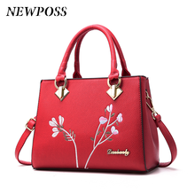 Newposs bolsa feminina de couro, bolsa vintage casual 2020, sacola de ombro com alça superior, bolsa de couro para mulheres, nova 4.8 2024 - compre barato