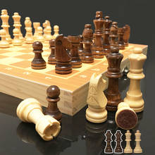 Juego de ajedrez de madera magnético 4 Queens 2019 juego de ajedrez internacional caliente piezas de ajedrez de madera plegable tablero de ajedrez de madera juguete de regalo I55 2024 - compra barato