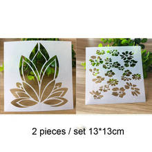 2pc Painting Template Stencils Reusable Airbrush Painting Art DIY Home Decor Scrap Booking Album Crafts Office School Supplies 2024 - buy cheap