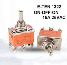 Interruptor de botón de balancín en miniatura de 3 posiciones, E-TEN1322, 15A/250VAC, 6 pines, E-TEN, 1322, naranja, 2 uds. 2024 - compra barato
