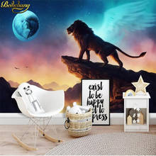 beibehang papel de parede 3D Custom lion Photo wallpaper for bedroom walls Children animal wall papers home decor living room 2024 - buy cheap