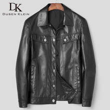 Businessmen Formal Causal Goat Leather Coat Men Top Quality Leisure Real Leather Clothing Autumn Leather Genuine Jackets 2024 - buy cheap