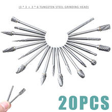 20pcs 3*3mm 3*6mm Tungsten Carbide Milling Cutter CNC Metal Drawing Rotary Tool Burr Engraving Abrasive Tools Metalworking 2024 - buy cheap