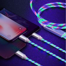 luminous 3 in 1 Micro Type C USB Cable For iphone 13 12 11 7 6 X Charger For Samsung S8 A32 Huawei P40 Xiaomi 10T POCO M3 X3 Pro 2024 - buy cheap