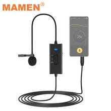 Mamen 4m clip-on lapela microfone 3.5mm condensador microfone trrs adaptador cabo para iphone android smartphone/ipad/dslr 2024 - compre barato