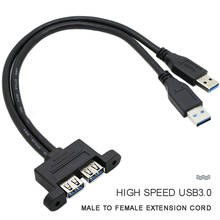 Pohiks-Cable de extensión de alta velocidad para ordenador portátil, adaptador de macho a hembra, doble USB 3,0, duradero, 1 unidad 2024 - compra barato