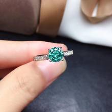 Новейший стиль, мигающий зеленый моиссанит, драгоценный камень, кольцо для женщин, Стерлинговое Серебро 925 пробы, блестящее, лучше, чем бриллиантовое обручальное кольцо, подарок 2024 - купить недорого