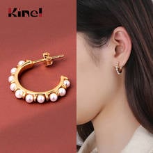 Kinel Real 925 Sterling Silver Freshwater Pearl Earrings For Women Korea Pearl Earings Fashion Fine Jewelry 2020 New 2024 - buy cheap