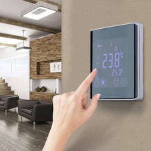 Умный термостат цифровой температурный контроллер ЖК-дисплей сенсорный экран программируемый Электрический нагревательный термостат 2024 - купить недорого