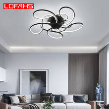 Lofahs-lustre para teto, moderno lustre led para sala de estar, acessório para iluminação de quarto com controle remoto 2024 - compre barato