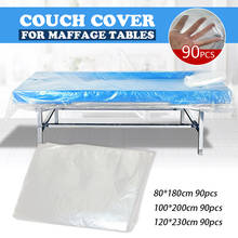 Cubierta de plástico desechable para salón de belleza, tratamiento de masaje, sábanas de plástico transparente, película impermeable para mesa y cama, 90 Uds. 2024 - compra barato