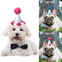 Pet Birthday Hat Creative Cute Pompom Cat Cone Hat Dog Party Hats Pet Costume Hats Pet Supplies Party Dress Up 2024 - buy cheap