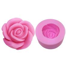 Molde de silicona 3D de jabón de rosa, herramientas de decoración de pasteles, Fondant, Chocolate 2024 - compra barato
