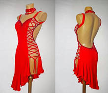 Red Latin Competition Dance Skirt Women High Quality Professional Samba Latin Dancing Wear Lady'S Rumba Latin Dance Dress 2024 - buy cheap